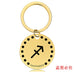 Wholesale Zodiac Sign Gold Stainless Steel Lettered Metal Keychain JDC-KC-GangGu021 Keychains 钢古 Wholesale Jewelry JoyasDeChina Joyas De China