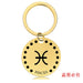 Wholesale Zodiac Sign Gold Stainless Steel Lettered Metal Keychain JDC-KC-GangGu021 Keychains 钢古 Wholesale Jewelry JoyasDeChina Joyas De China