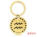 Wholesale Zodiac Sign Gold Stainless Steel Lettered Metal Keychain JDC-KC-GangGu021 Keychains 钢古 82 Wholesale Jewelry JoyasDeChina Joyas De China