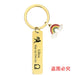 Wholesale Zodiac Sign Gold Stainless Steel Lettering Rainbow Metal Keychain JDC-KC-GangGu022 Keychains 钢古 Wholesale Jewelry JoyasDeChina Joyas De China