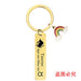 Wholesale Zodiac Sign Gold Stainless Steel Lettering Rainbow Metal Keychain JDC-KC-GangGu022 Keychains 钢古 41 Wholesale Jewelry JoyasDeChina Joyas De China