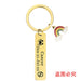 Wholesale Zodiac Sign Gold Stainless Steel Lettering Rainbow Metal Keychain JDC-KC-GangGu022 Keychains 钢古 Wholesale Jewelry JoyasDeChina Joyas De China