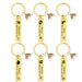 Wholesale Zodiac Sign Gold Stainless Steel Lettering Rainbow Metal Keychain JDC-KC-GangGu022 Keychains 钢古 Wholesale Jewelry JoyasDeChina Joyas De China