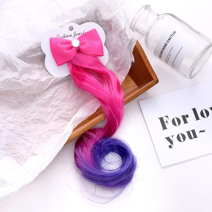 Bulk Jewelry WholesaleHair Clips children's fashion color bow wig hair clips JDC-HC-i043 Wholesale factory from China YIWU China