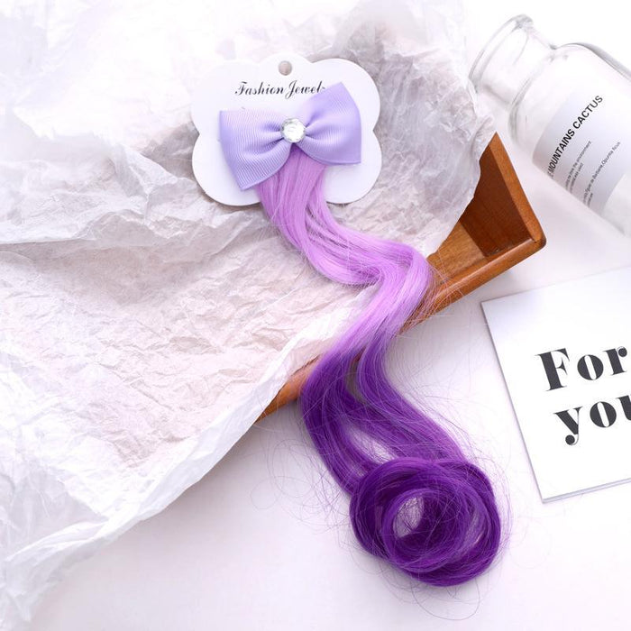 Bulk Jewelry WholesaleHair Clips children's fashion color bow wig hair clips JDC-HC-i043 Wholesale factory from China YIWU China