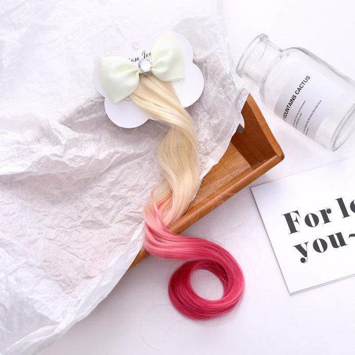 Bulk Jewelry WholesaleHair Clips children's fashion color bow wig hair clips JDC-HC-i043 Wholesale factory from China YIWU China