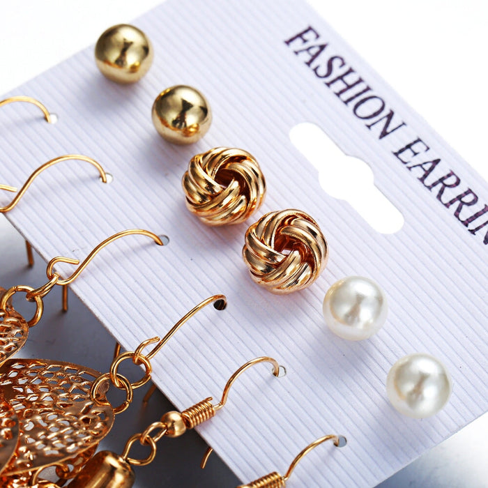 women's wholesale pearl earrings set JDC-ES-F010 Earrings 韩之尚 A02-01-13 Wholesale Jewelry JoyasDeChina Joyas De China